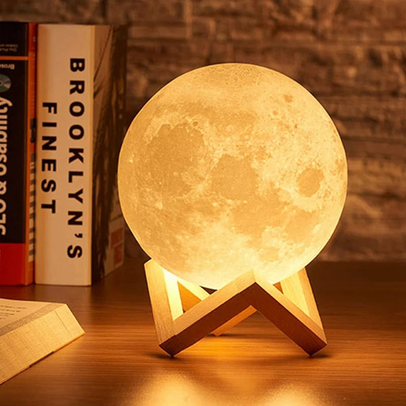 LED Moon & Galaxy Night Light – Birthday Gift & Bedroom Decor