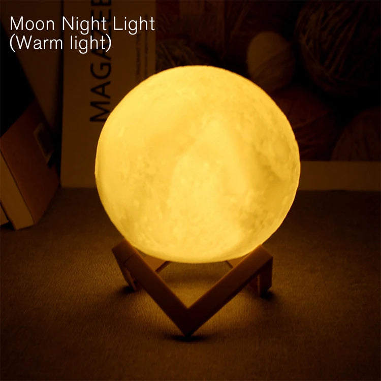 LED Moon & Galaxy Night Light – Birthday Gift & Bedroom Decor