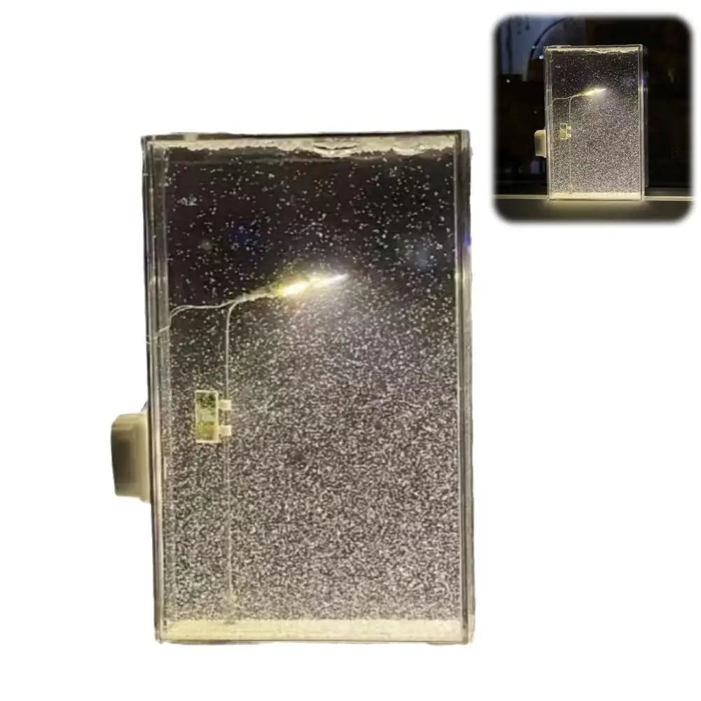 Premium Snowy Night Street Lamp Light