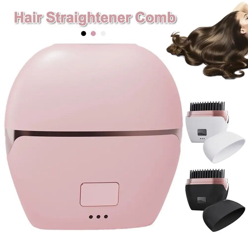 Rechargeable Electric Hair Straightening Brush